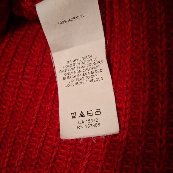 Women's Joe Fresh Sweater, 3/4 Length Sleeve, Red, XS - Picture 11 of 11